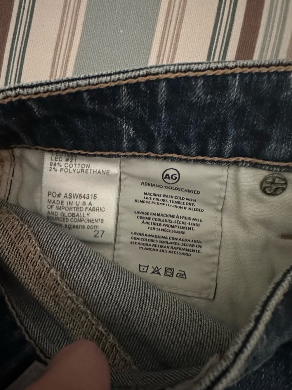 AG Adriano Goldschmied Blue Jean Shorts - Picture 5 of 7